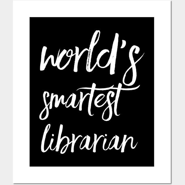 Librarian Job Title World's Smartest Librarian Wall Art by Inspire Enclave